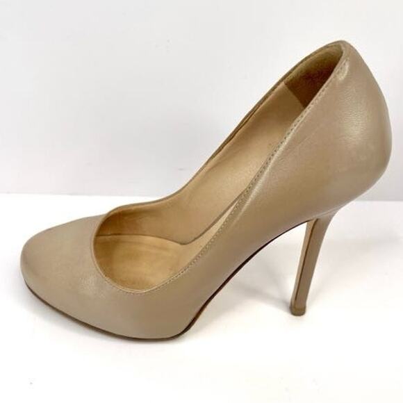 SERGIO ROSSI Beige Leather 4 Inch Heel Shoes Size 5 (EU 35.5) - Picture 4 of 12